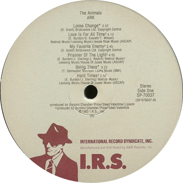 The Animals - Ark | I.R.S. Records (SP 70037) - 2