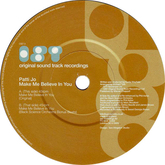 Patti Jo - Make Me Believe In You | Original Sound Track Recordings (OST 3)