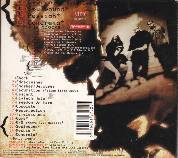 Fear Factory - Obsolete [CD] | Attic (RR 8752-5) - 2