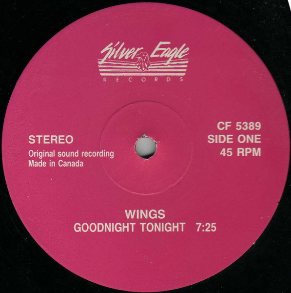 Wings / Cliff Richard - Goodnight Tonight / We Don't Talk Anymore | Silver Eagle Records (CF 5389) - main Wings / Cliff Richard - Goodnight Tonight / We Don't Talk Anymore | Silver Eagle Records (CF 5389) - main