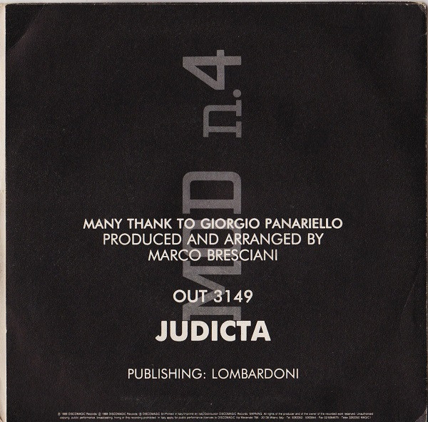 MOD N.4 - Judicta | Discomagic Records (OUT 3149) - 2