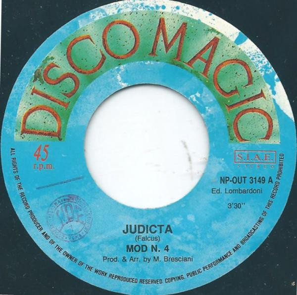 MOD N.4 - Judicta | Discomagic Records (OUT 3149) - 3