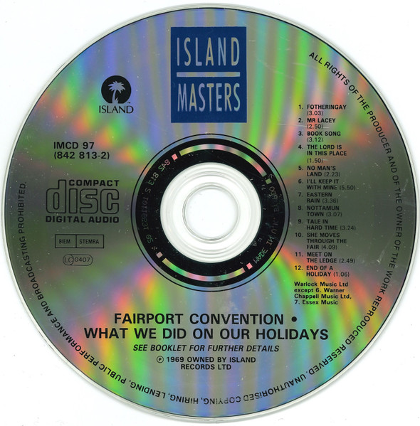 Fairport Convention - What We Did On Our Holidays | Island Masters (IMCD 97) - 3
