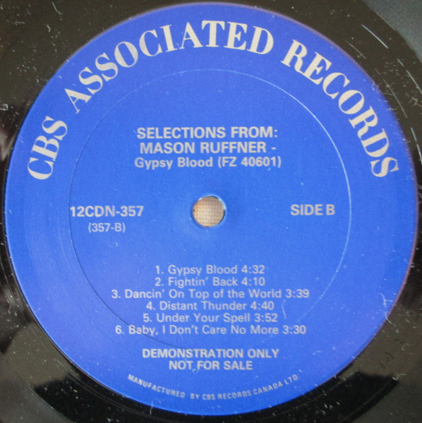 Omar And The Howlers / Mason Ruffner - Double Whammy Instore Sampler | Columbia (12CDN-357) - 4