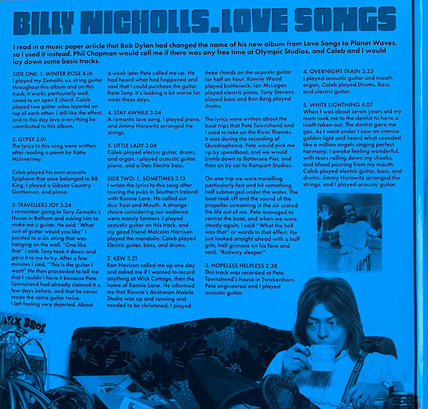 Billy Nicholls - Love Songs | Southwest Records (SWLP013) - 2 Billy Nicholls - Love Songs | Southwest Records (SWLP013) - 2