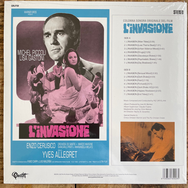 Riz Ortolani - L'Invasione (Original Motion Picture Soundtrack) | Quartet Records (QRLP28) - 2 Riz Ortolani - L'Invasione (Original Motion Picture Soundtrack) | Quartet Records (QRLP28) - 2
