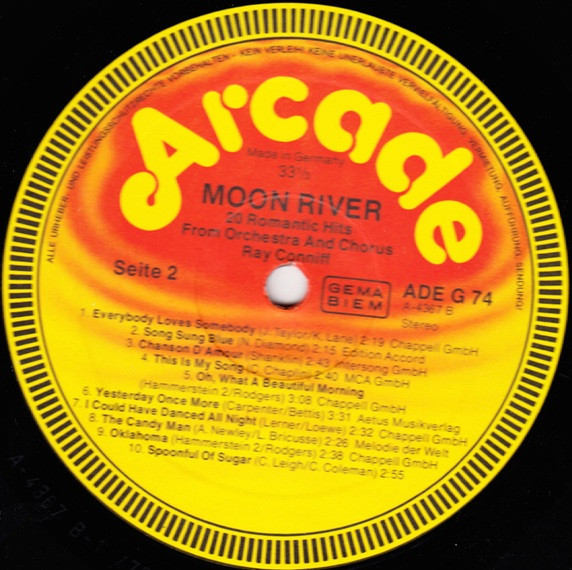 Ray Conniff And His Orchestra & Chorus - Moon River (20 Romantic Hits) | Arcade (ADE G 74) - 4