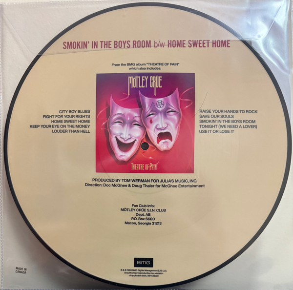 Mötley Crüe - Smokin’ In The Boys Room/Home Sweet Home | BMG (4 099964 138382) - 2
