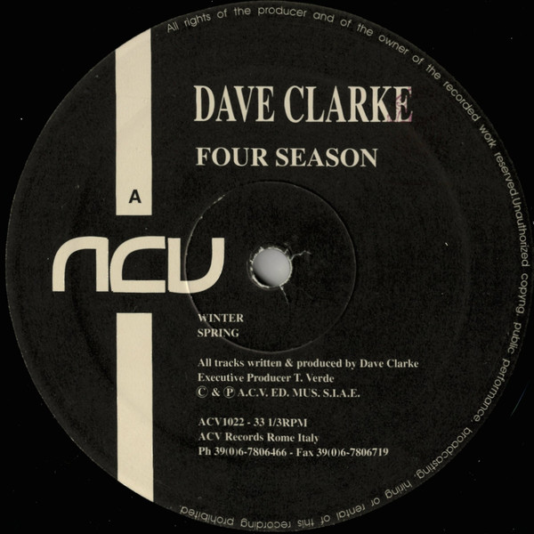 Dave Clarke - Four Seasons | ACV (ACV 1022) - 3 Dave Clarke - Four Seasons | ACV (ACV 1022) - 3