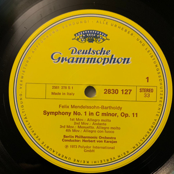 Felix Mendelssohn-Bartholdy , Herbert Von Karajan , Berliner Philharmoniker - 5 Symphonies | Deutsche Grammophon (2832 009) - 2