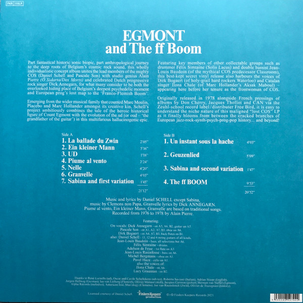 Daniel Schell - Dick Annegarn - Egmont And The FF Boom | Finders Keepers Records (FKR115LP) - 2