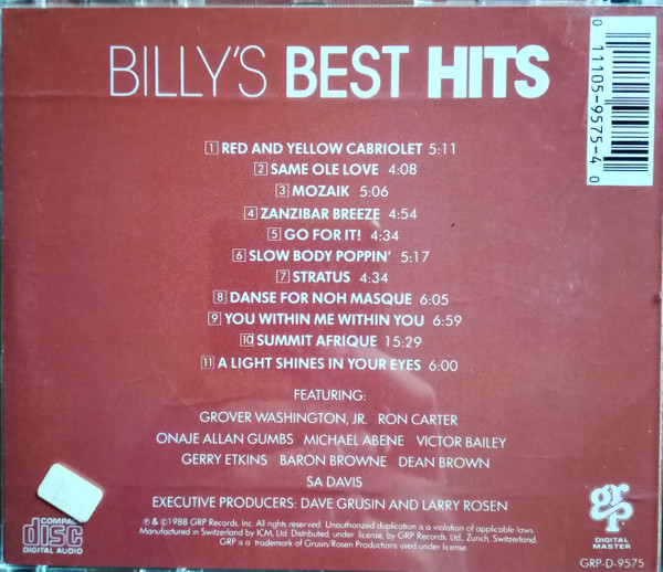 Billy Cobham - Billy's Best Hits | GRP (GRP-D-9575) - 2