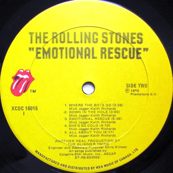 The Rolling Stones - Emotional Rescue | Rolling Stones Records (XCOC 16015) - 2 The Rolling Stones - Emotional Rescue | Rolling Stones Records (XCOC 16015) - 2