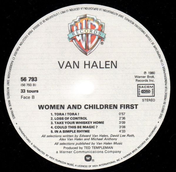 Van Halen - Women And Children First | Warner Bros. Records (56 793) - 4 Van Halen - Women And Children First | Warner Bros. Records (56 793) - 4