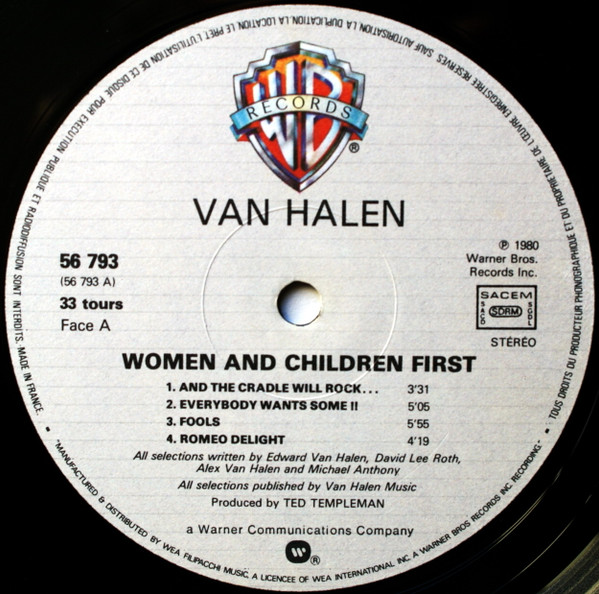 Van Halen - Women And Children First | Warner Bros. Records (56 793) - 3 Van Halen - Women And Children First | Warner Bros. Records (56 793) - 3
