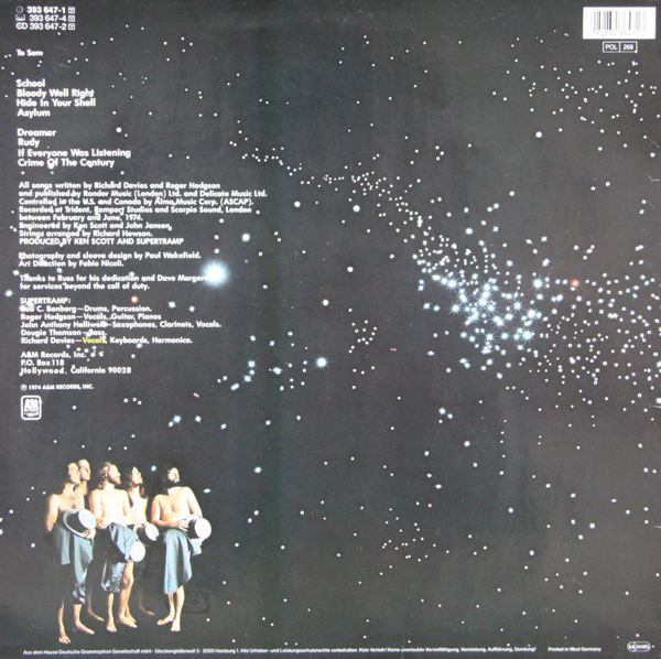 Supertramp - Crime Of The Century | A&M Records (393 647-1) - 2