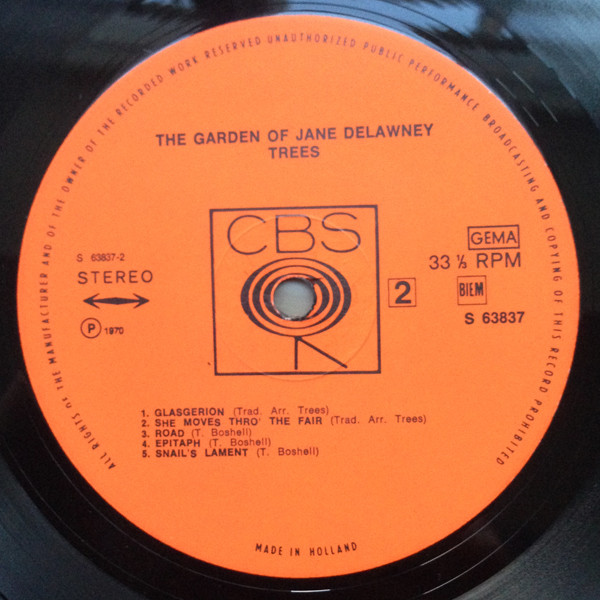Trees - The Garden Of Jane Delawney | CBS (S 63837) - 4