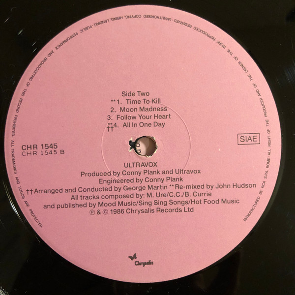 Ultravox - U-Vox | Chrysalis (CHR 1545) - 4 Ultravox - U-Vox | Chrysalis (CHR 1545) - 4