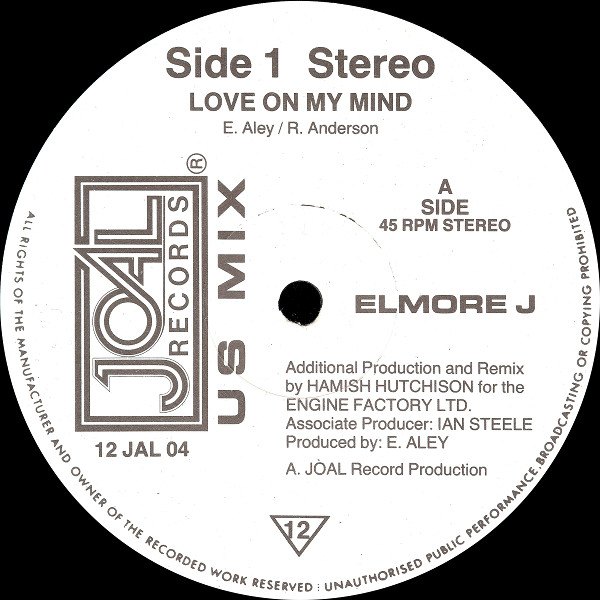 Elmore J - Love On My Mind | Joal Records (12 JAL 04) - main