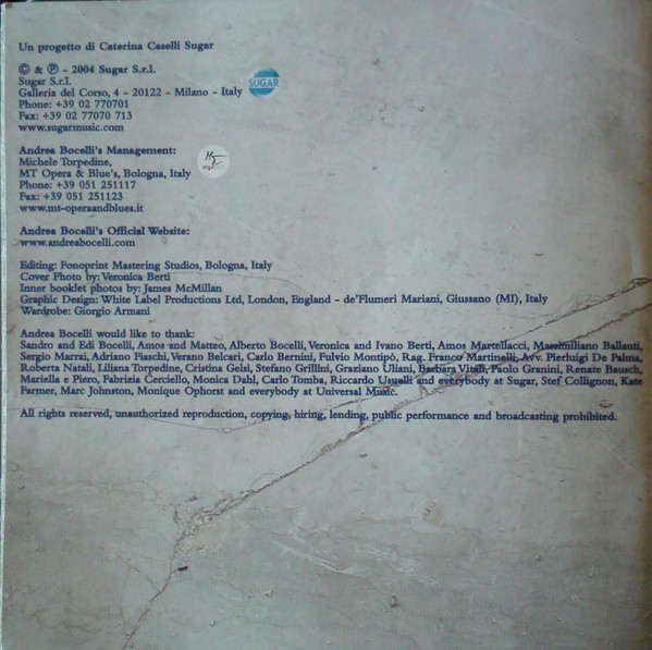 Andrea Bocelli - Andrea | Sugar (300 4348) - 3 Andrea Bocelli - Andrea | Sugar (300 4348) - 3