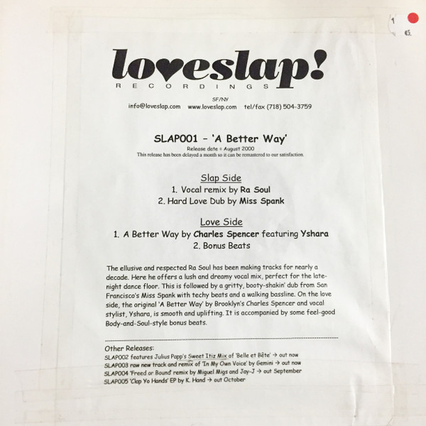 Charles Spencer - A Better Way | Loveslap! Recordings (SLAP-001)