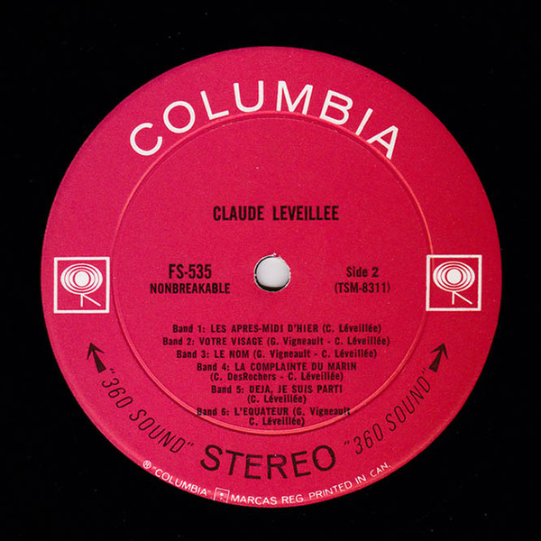 Claude Léveillée - Claude Léveillée | Columbia (FS-535) - 4 Claude Léveillée - Claude Léveillée | Columbia (FS-535) - 4