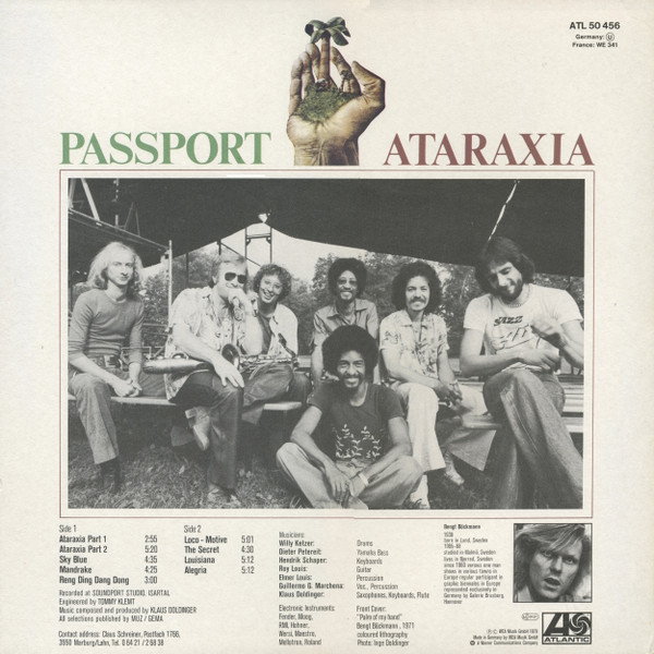 Passport - Ataraxia | Atlantic (ATL 50 456) - 2