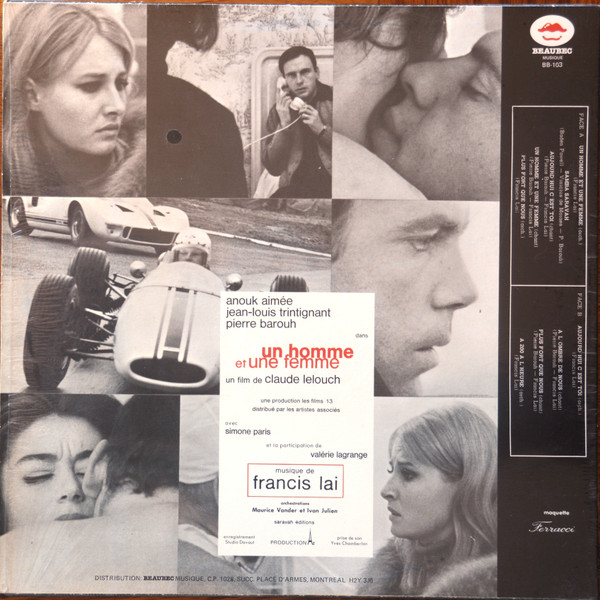 Francis Lai - Un Homme Et Une Femme (Bande Originale Sonore) | Beaubec (BB-103) - 2