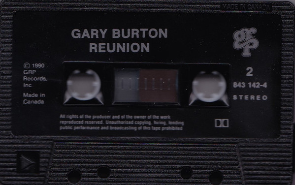 Gary Burton - Reunion | GRP (843 142-4) - 4 Gary Burton - Reunion | GRP (843 142-4) - 4