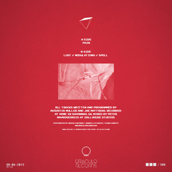 Boy Harsher - Pain | Oráculo Records (OR-06-2015) - main
