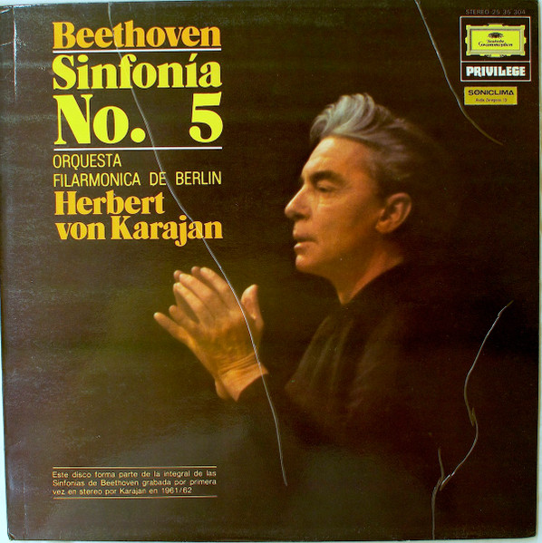 Ludwig van Beethoven - Berliner Philharmoniker Dir. Herbert von Karajan - Sinfonía No. 5 | Deutsche Grammophon (25 35 304)