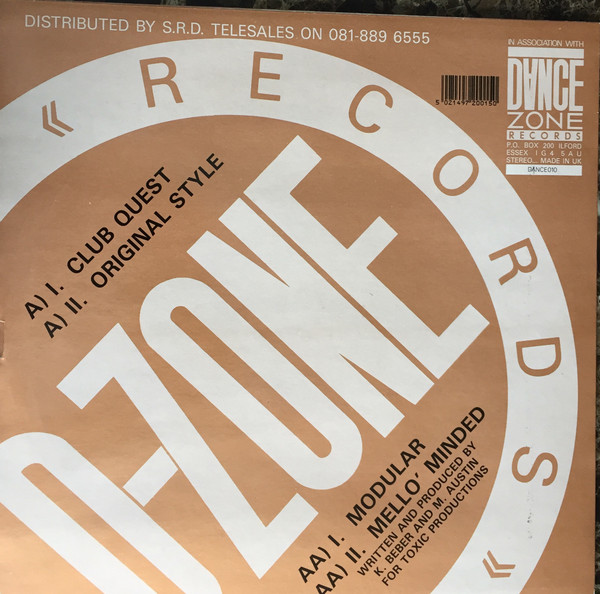 Toxic - The Toxic E.P. | D-Zone Records (DANCE 010) - 2