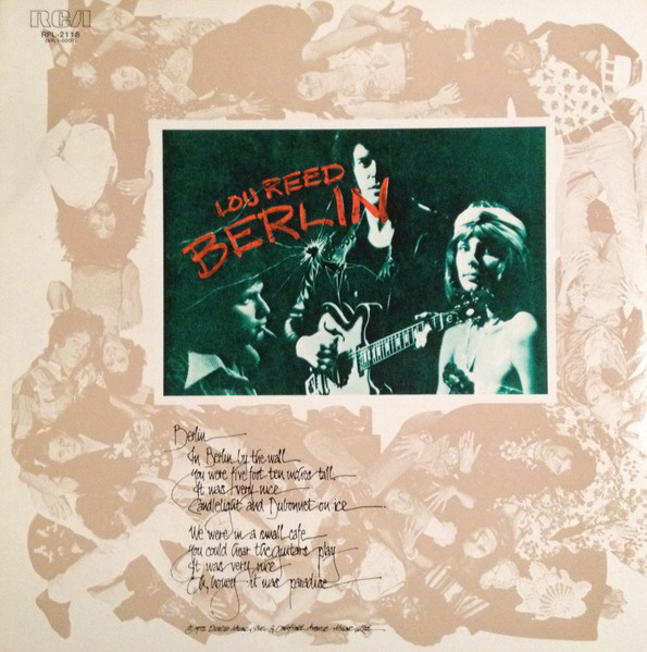 Lou Reed - Berlin LP | RCA (RPL-2118) - 2