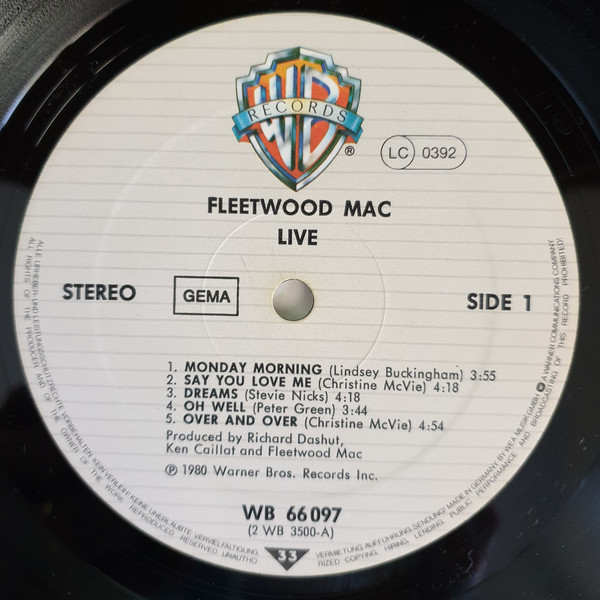 Fleetwood Mac - Fleetwood Mac Live | Warner Bros. Records (WB 66097) - 4 Fleetwood Mac - Fleetwood Mac Live | Warner Bros. Records (WB 66097) - 4