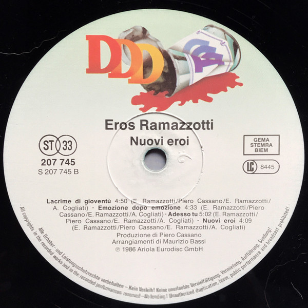 Eros Ramazzotti - Nuovi Eroi | DDD (207 745) - 4