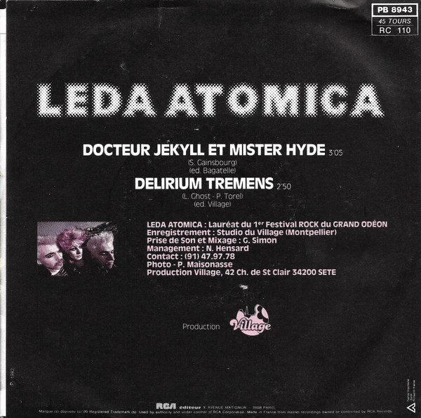 Leda Atomica - Docteur Jekyll Et Mister Hyde | RCA (PB 8943) - 2 Leda Atomica - Docteur Jekyll Et Mister Hyde | RCA (PB 8943) - 2