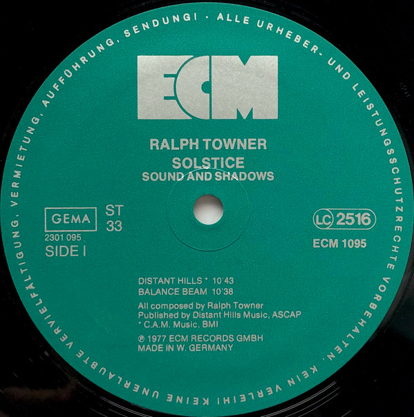 Ralph Towner - Solstice / Sound And Shadows | ECM Records (ECM 1095) - 3 Ralph Towner - Solstice / Sound And Shadows | ECM Records (ECM 1095) - 3
