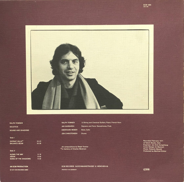 Ralph Towner - Solstice / Sound And Shadows | ECM Records (ECM 1095) - 2 Ralph Towner - Solstice / Sound And Shadows | ECM Records (ECM 1095) - 2