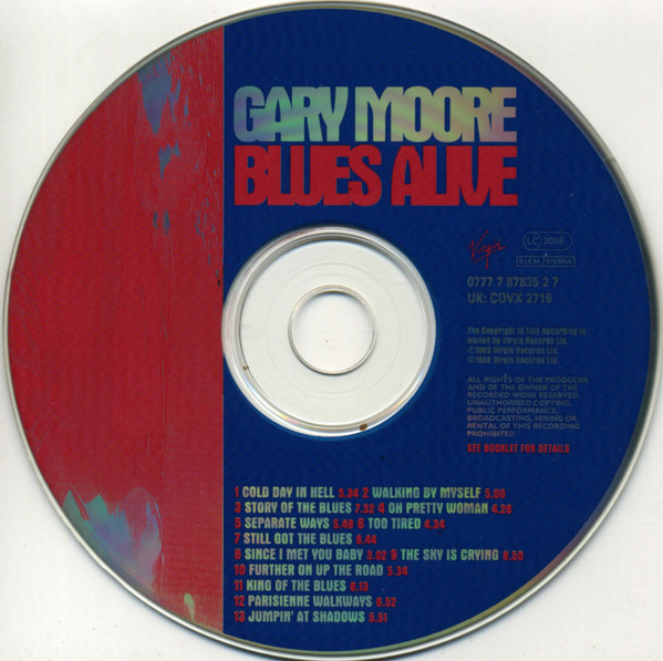 Gary Moore - Blues Alive | Virgin (CDVX 2716) - 3 Gary Moore - Blues Alive | Virgin (CDVX 2716) - 3