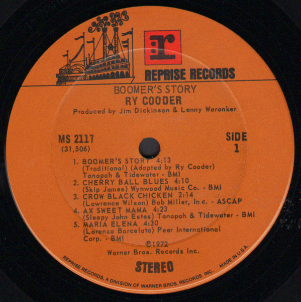 Ry Cooder - Boomer's Story | Reprise Records (MS 2117) - 3 Ry Cooder - Boomer's Story | Reprise Records (MS 2117) - 3