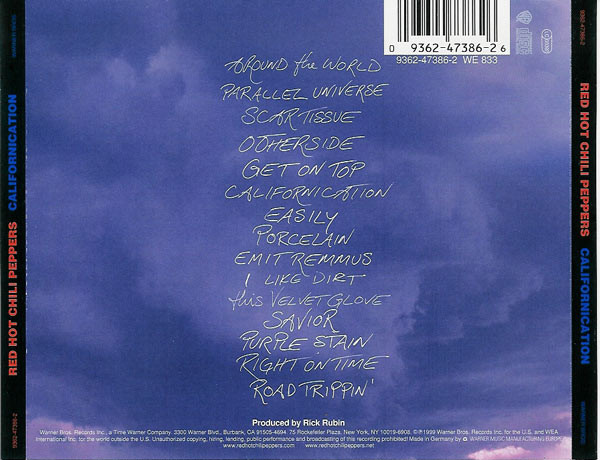 Red Hot Chili Peppers - Californication | Warner Bros. Records (9362-47386-2) - 2 Red Hot Chili Peppers - Californication | Warner Bros. Records (9362-47386-2) - 2