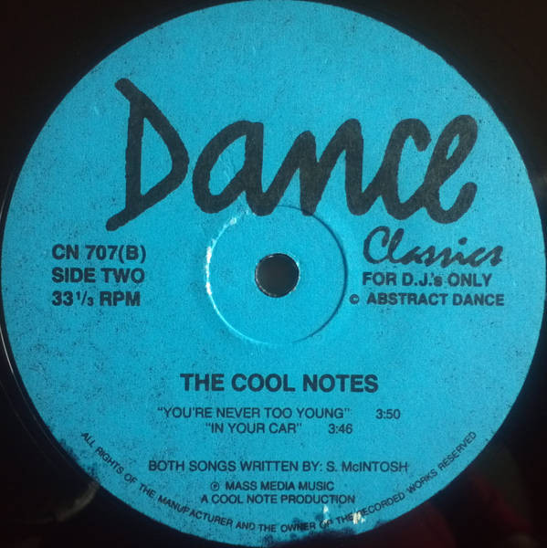 The Cool Notes - I Forgot / My Love Is Hot / You're Never Too Young / In Your Car | Dance Classics (CN 707) - 2