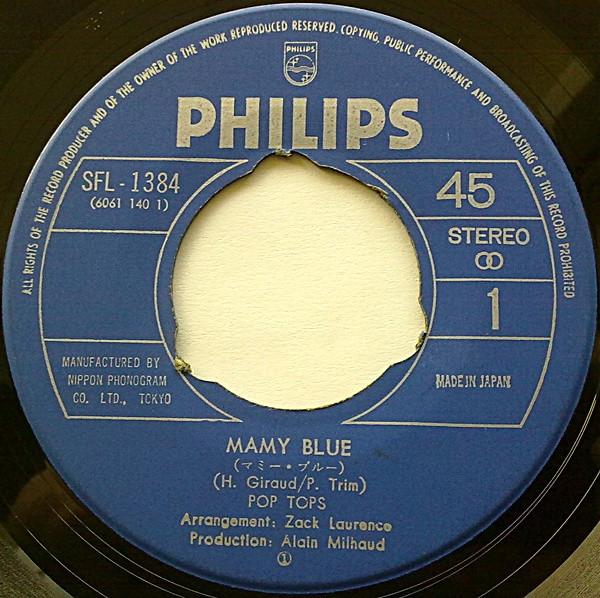 The Pop Tops - Mamy Blue | Philips (SFL-1384) - 3