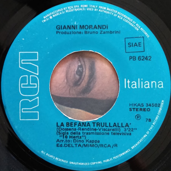 Gianni Morandi - La Befana Trullallà | RCA (PB 6242) - 3