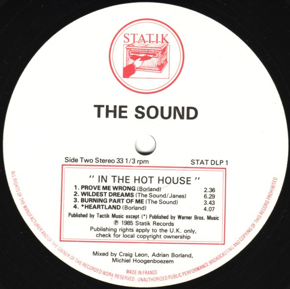 The Sound - In The Hothouse | Statik Records (STAT DLP 1) - 3 The Sound - In The Hothouse | Statik Records (STAT DLP 1) - 3