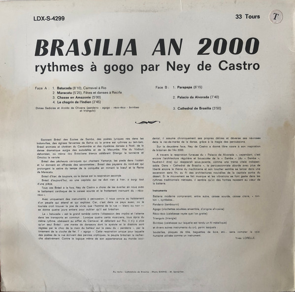 Ney De Castro - Brasilia An 2000 - Rythmes À Gogo | Le Chant Du Monde (LDX-S-4299) - 2 Ney De Castro - Brasilia An 2000 - Rythmes À Gogo | Le Chant Du Monde (LDX-S-4299) - 2