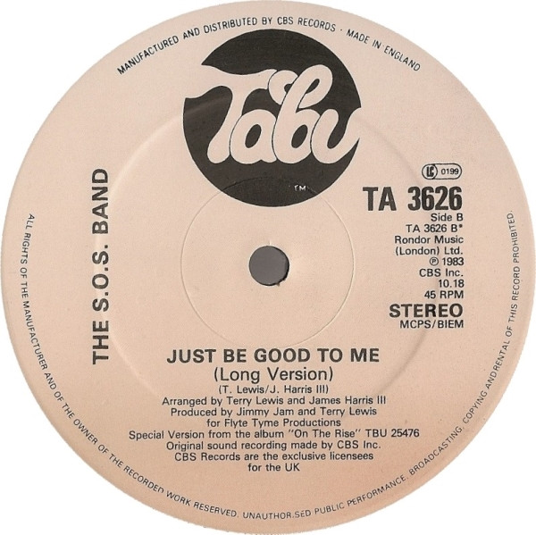 The S.O.S. Band - Just Be Good To Me | Tabu Records (TA 3626) - 3 The S.O.S. Band - Just Be Good To Me | Tabu Records (TA 3626) - 3