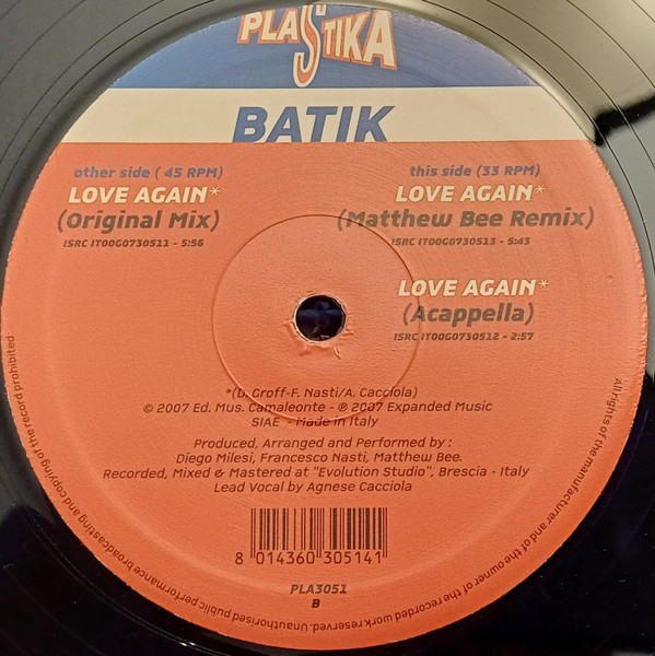Batik - Love Again | Plastika (PLA 3051)