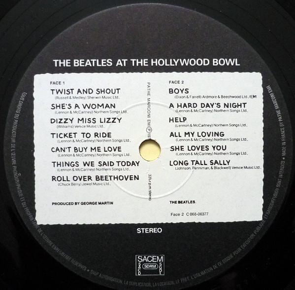 The Beatles - The Beatles At The Hollywood Bowl | Parlophone (2C 068 06377) - 4 The Beatles - The Beatles At The Hollywood Bowl | Parlophone (2C 068 06377) - 4