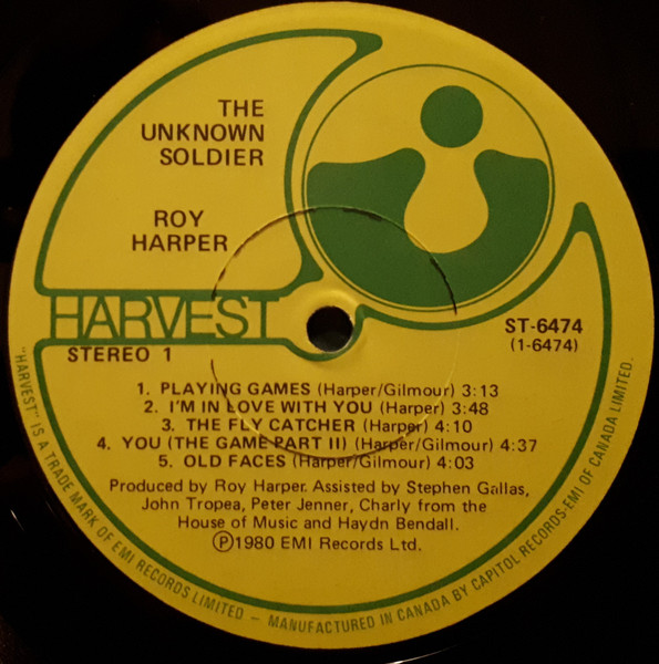 Roy Harper - The Unknown Soldier | Harvest (ST-6474) - 3